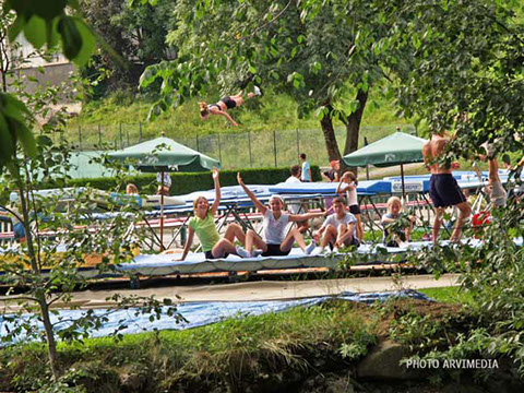 Place du village spectacle fête de noël