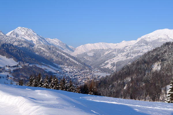 vue depuis le village de saint Jean de Sixt